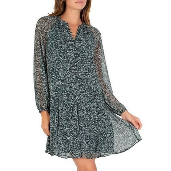 Joie Dresses & Skirts - NWT Joie Balloon Sleeve Mini Dress sz S Arctic Animal Spots Green